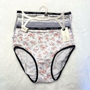NWT 5 Pairs Laura Ashley Panties Medium Cottagecore Brief Floral
